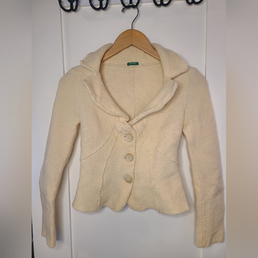 United Colors Of Benetton Fitted Wool Blazer